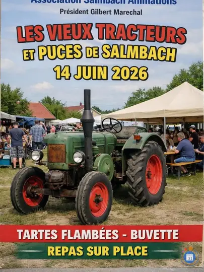 Affiche Marché aux puces Salmbach dimanche 14 juin 2026 (67160)