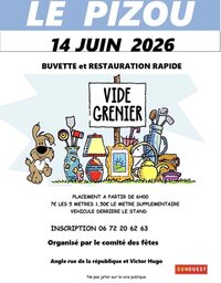 Affiche Vide-grenier Le Pizou dimanche 14 juin 2026 (24700)