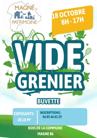 Affiche Vide-grenier de Magné Patrimoine à Magné