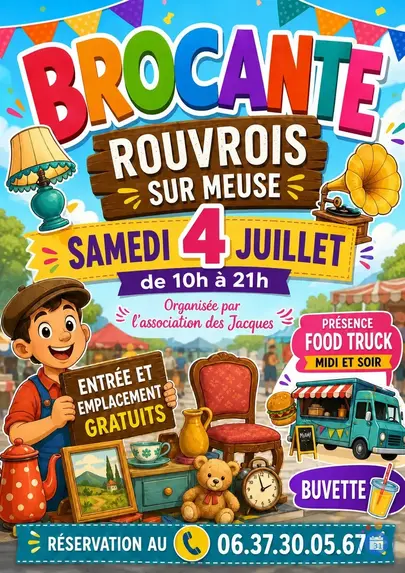 Affiche Brocante Rouvrois-sur-Meuse samedi 4 juillet 2026 (55300)