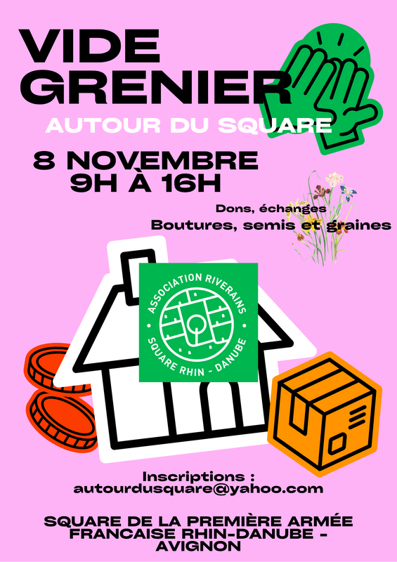 Affiche Vide-grenier Autour du Square à Avignon