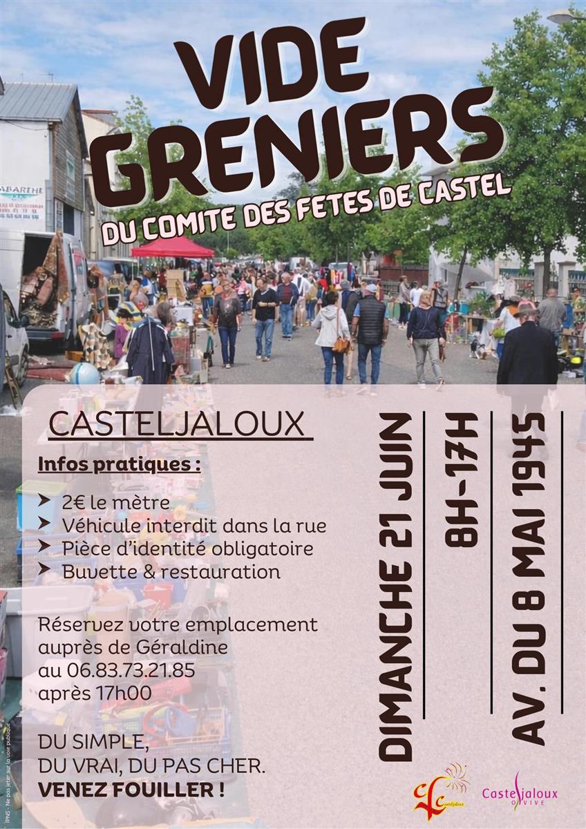 Affiche Vide-grenier Casteljaloux dimanche 21 juin 2026 (47700)