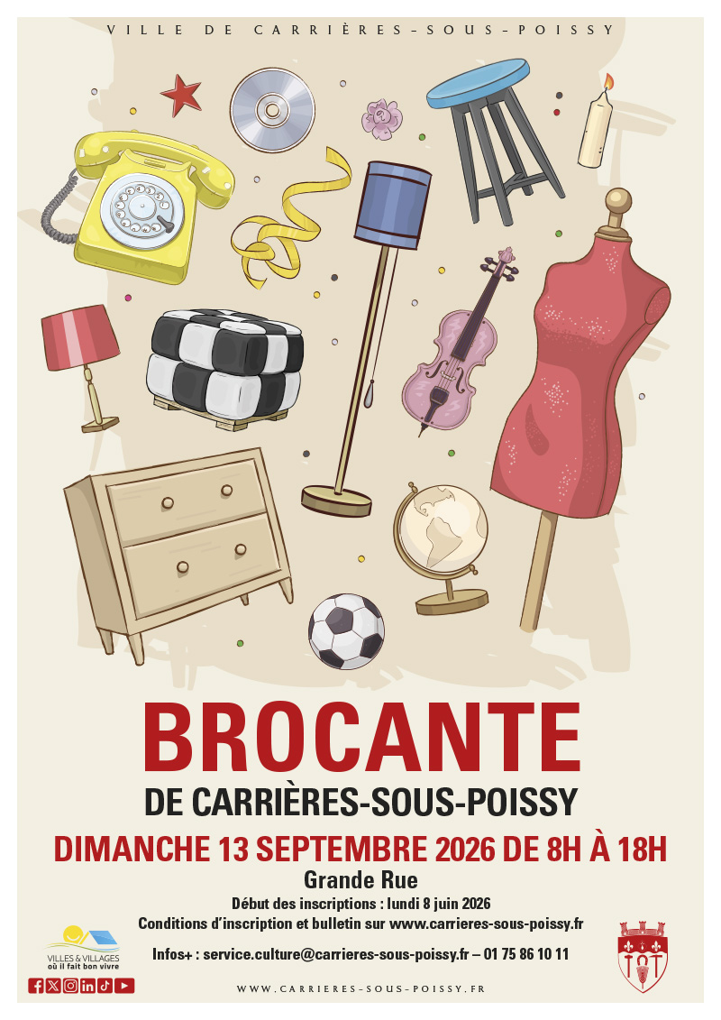 Affiche Brocante Carrieres-sous-Poissy dimanche 13 septembre 2026 (78955)
