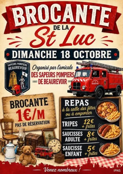 Affiche Brocante de la Saint-Luc à Beaurevoir