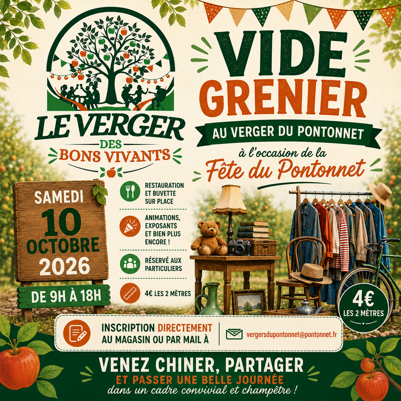 Affiche Vide-grenier de la Fête du Pontonnet à Sèvremoine