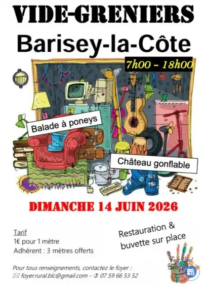 Affiche Vide-greniers Barisey-la-Cote dimanche 14 juin 2026 (54170)