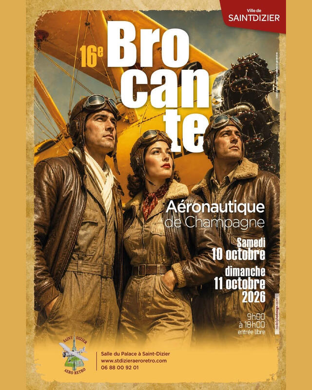 Affiche Brocante aéronautique de Champagne à Saint-Dizier