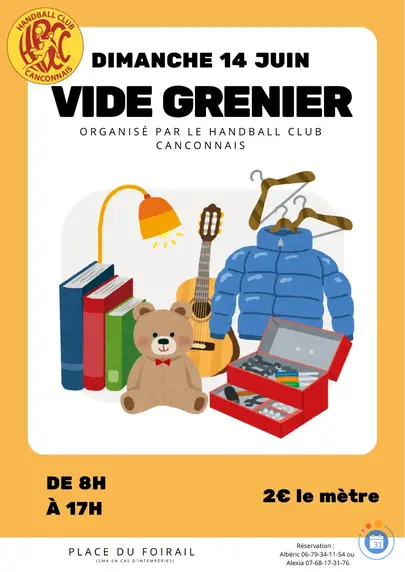 Affiche Vide-grenier Cancon dimanche 14 juin 2026 (47290)