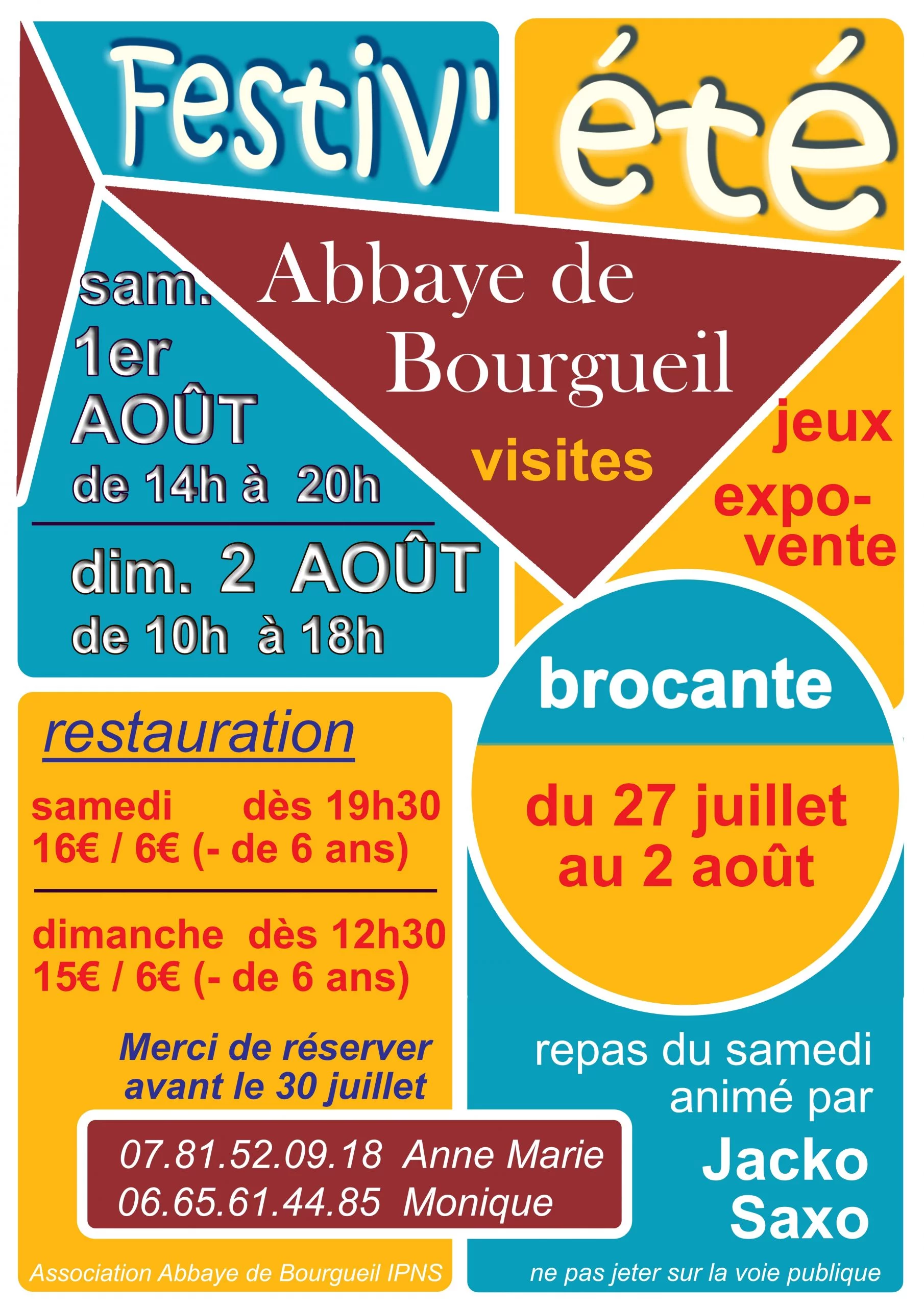 Affiche Brocante Bourgueil du 27 juillet au 2 août 2026 (37140)