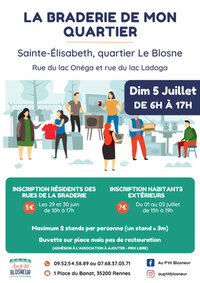 Affiche Braderie Sainte-Élisabeth Le Blosne Rennes dimanche 5 juillet 2026 (35200)