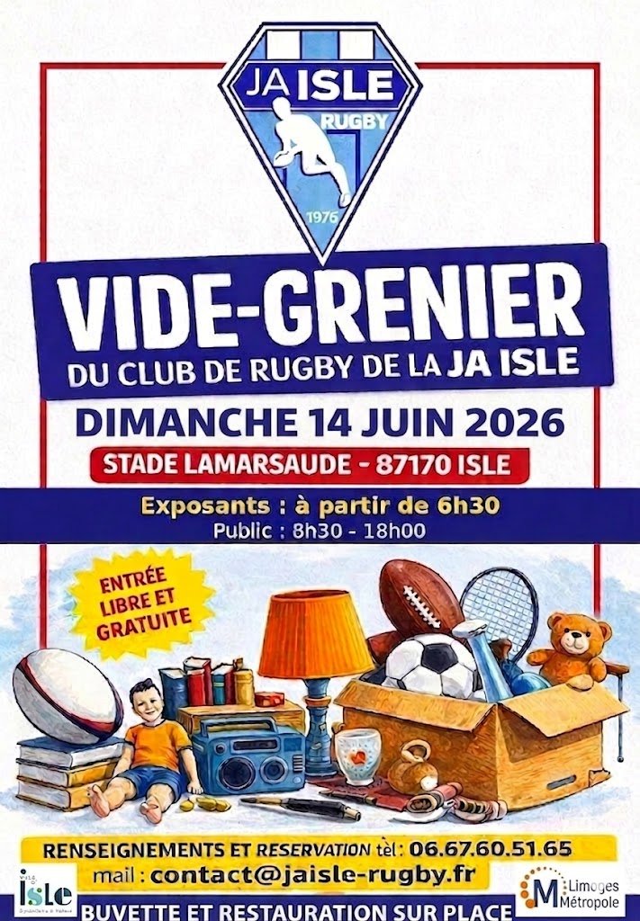 Affiche Vide-grenier Isle dimanche 14 juin 2026 (87170)