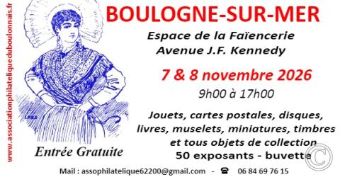 Affiche Salon des Collectionneurs de Boulogne-sur-Mer 7-8 novembre 2026 (62200)