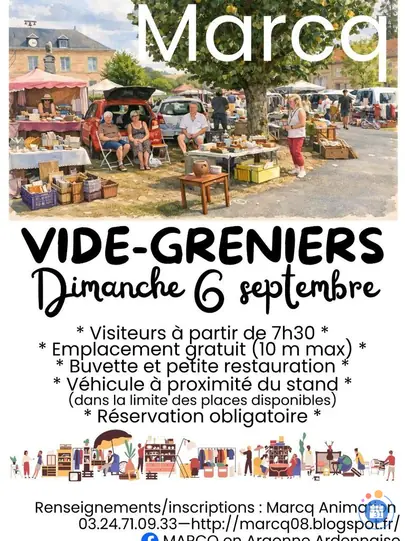 Affiche Vide-greniers Marcq dimanche 6 septembre 2026 (08250)