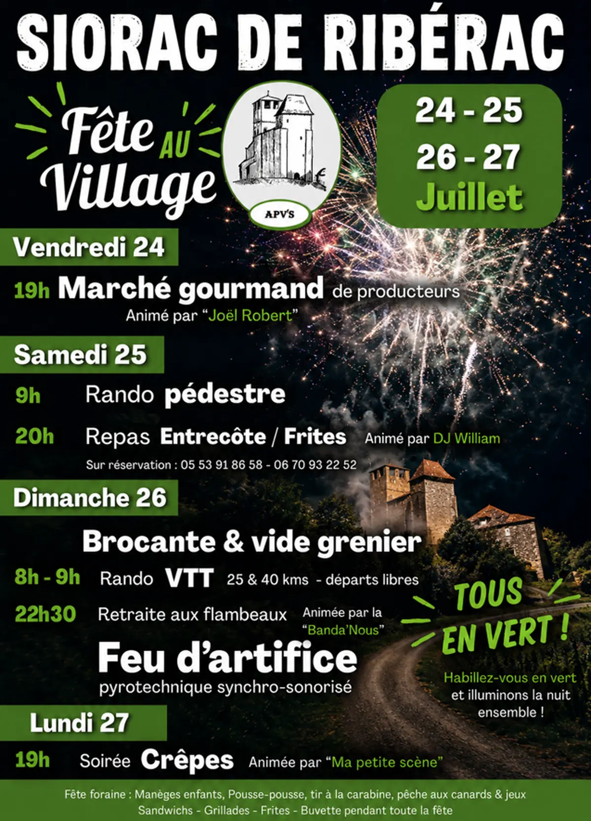Affiche Brocante Siorac-de-Ribérac dimanche 26 juillet 2026 (24600)