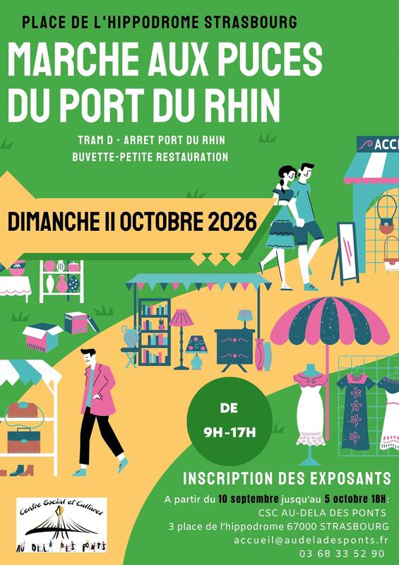 Affiche Marché aux puces du Port du Rhin à Strasbourg