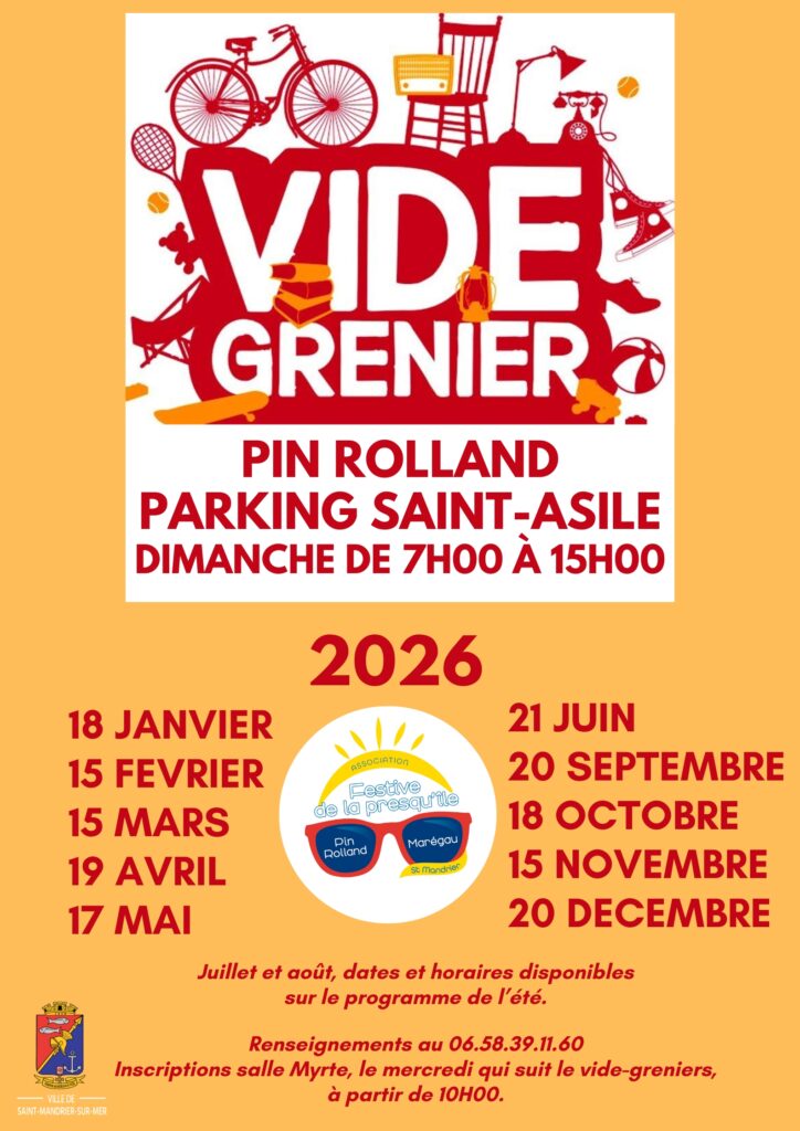 Affiche Vide-grenier Saint-Mandrier-sur-Mer dimanche 20 septembre 2026 (83430)