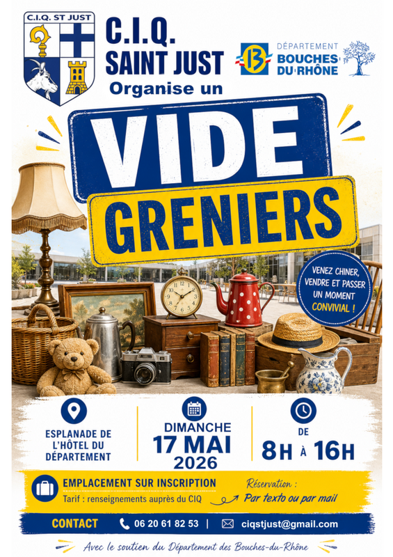 Affiche Vide-grenier du CIQ de St Just