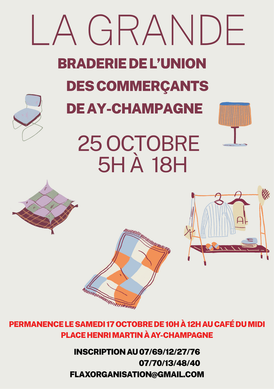 Affiche Braderie de l'Union des commerçants d'Aÿ-Champagne