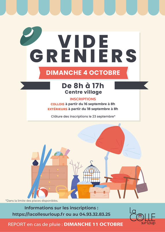 Affiche Vide-greniers d'automne de La Colle-sur-Loup