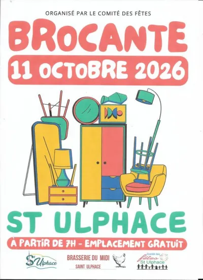 Affiche Brocante du Comité des fêtes à Saint-Ulphace