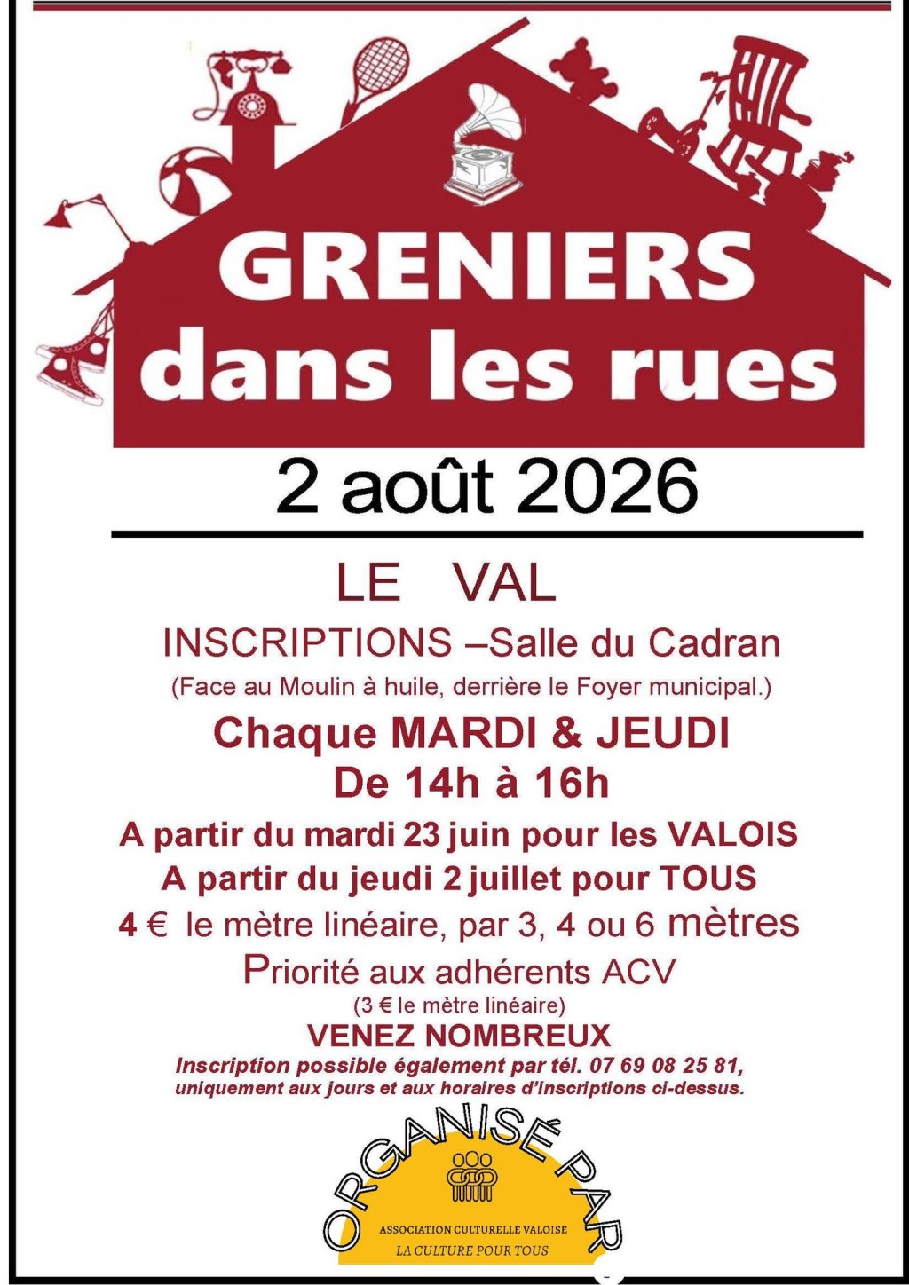 Affiche Vide-grenier Le Val dimanche 2 août 2026 (83143)