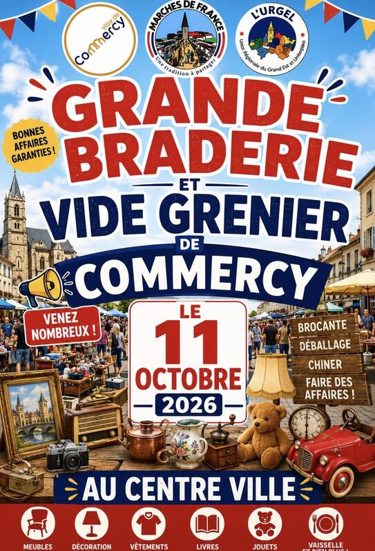 Affiche Braderie et vide-grenier du centre-ville de Commercy
