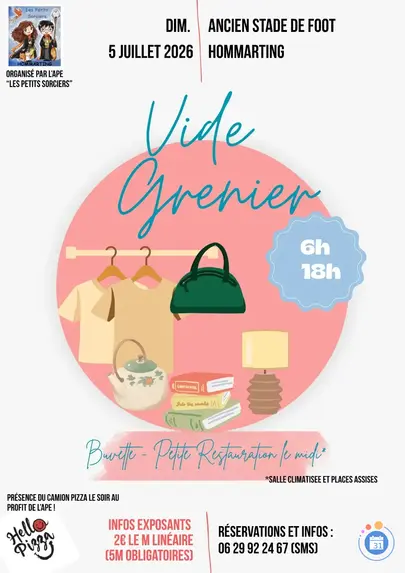 Affiche Vide-grenier Hommarting dimanche 5 juillet 2026 (57405)