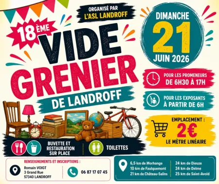 Affiche Vide-grenier Landroff dimanche 21 juin 2026 (57340)