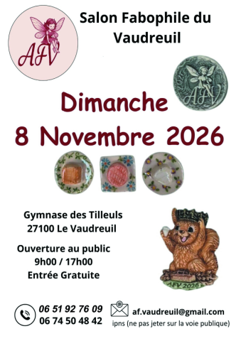 Affiche Salon Fabophile Le Vaudreuil dimanche 8 novembre 2026 (27100)