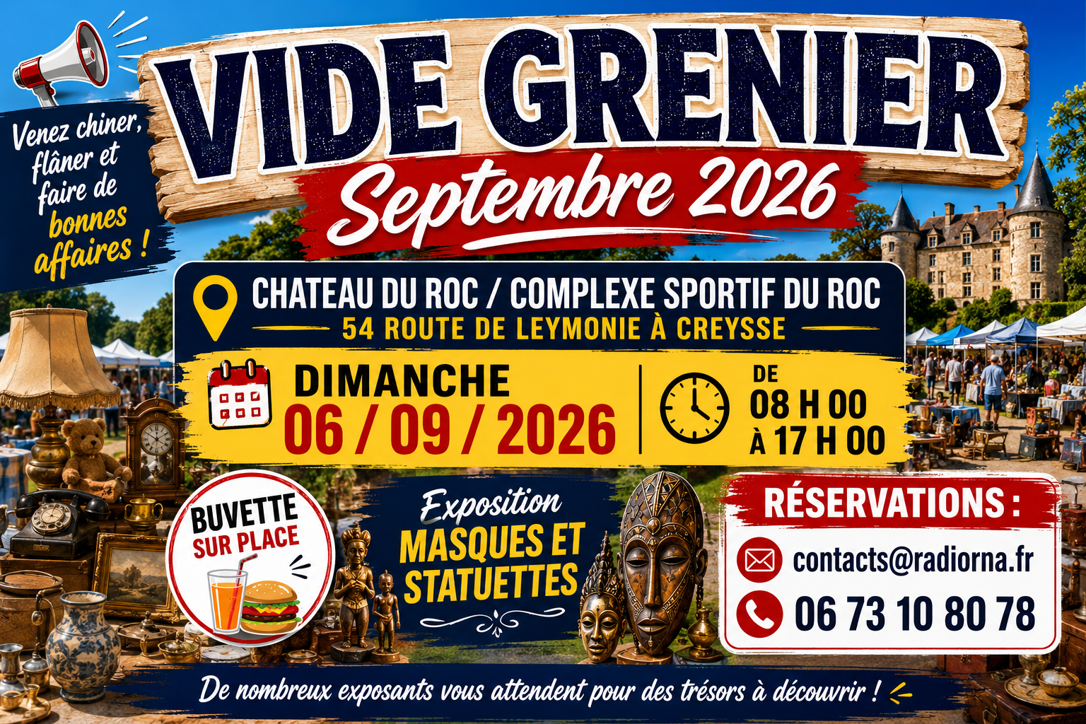 Affiche GRAND VIDE-GRENIER DE RADIO NOUVELLE AQUITAINE