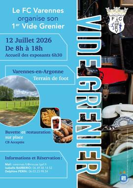 Affiche Vide-grenier Varennes-en-Argonne dimanche 12 juillet 2026 (55270)