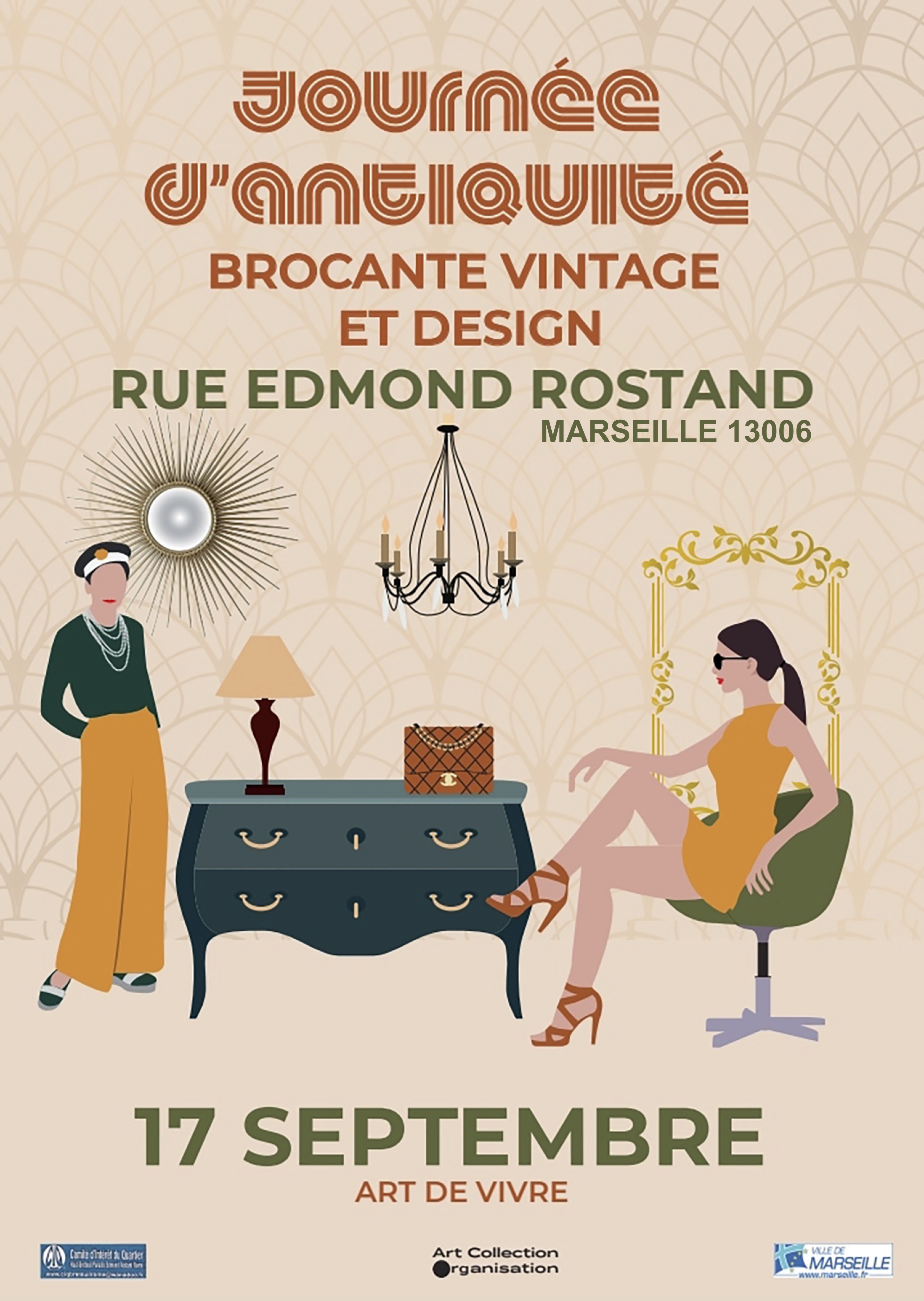Affiche Brocante vintage et design Marseille jeudi 17 septembre 2026 (13006)