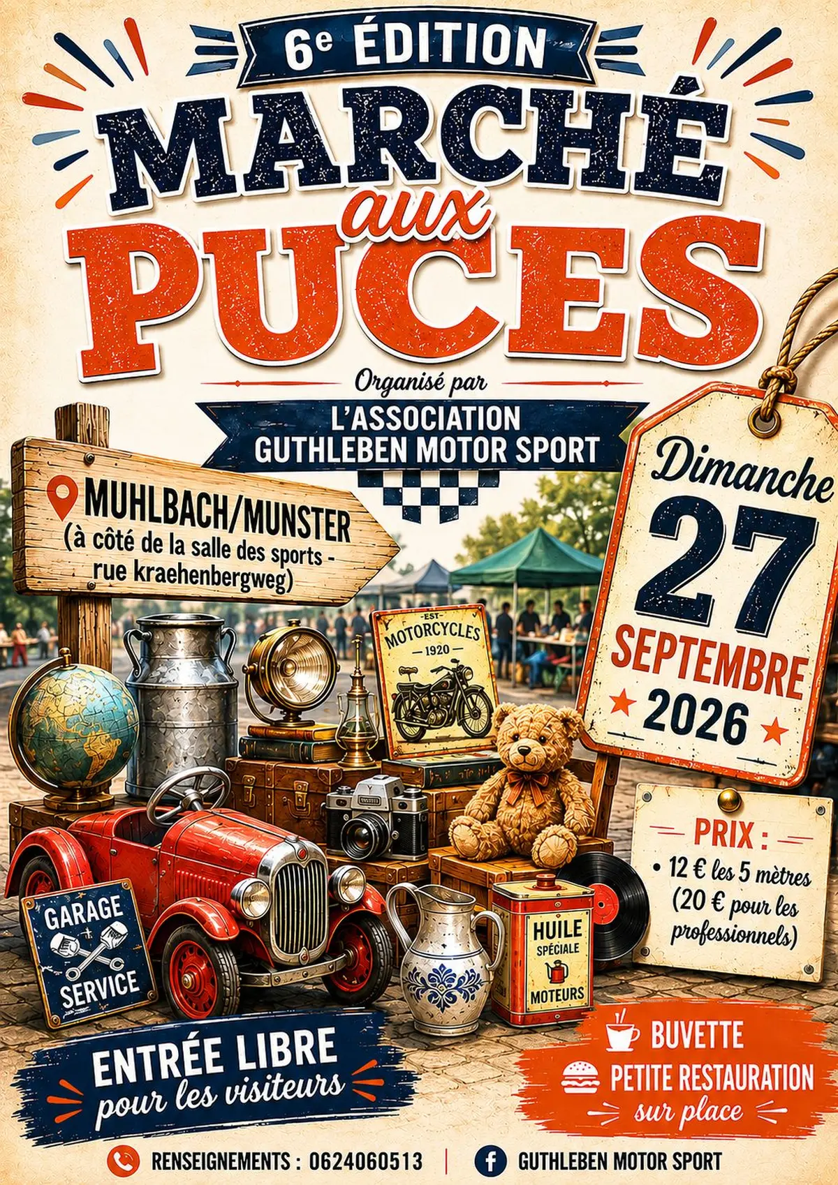 Affiche Marché aux puces Muhlbach-sur-Munster dimanche 27 septembre 2026 (68380)