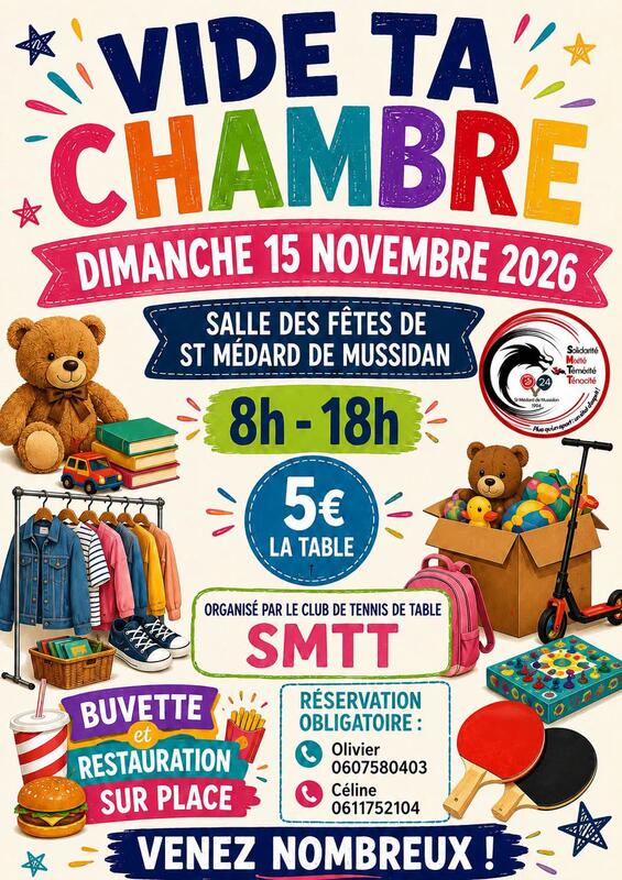 Affiche Vide ta chambre du SMTT à Saint-Médard-de-Mussidan