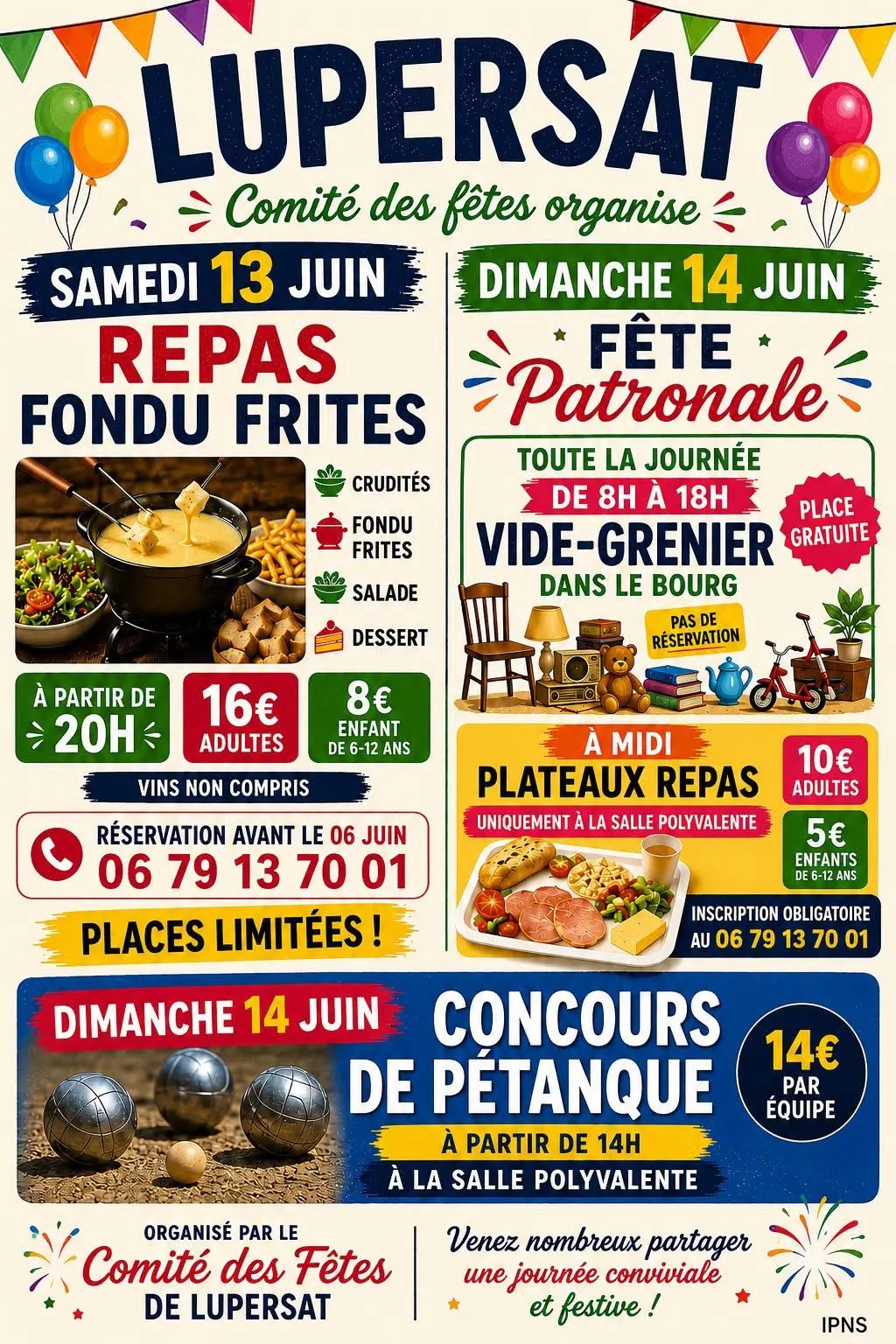 Affiche Vide-grenier Lupersat dimanche 14 juin 2026 (23190)