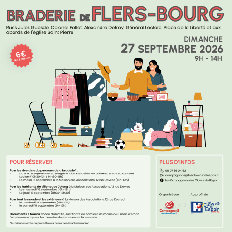 Affiche Braderie de Flers-Bourg Villeneuve-d'Ascq dimanche 27 septembre 2026 (59)