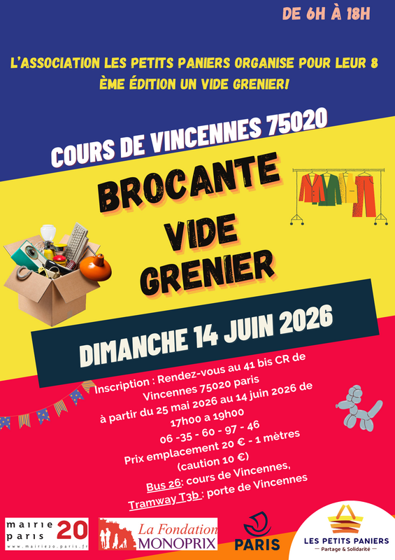 Affiche Vide grenier des Petits Paniers
