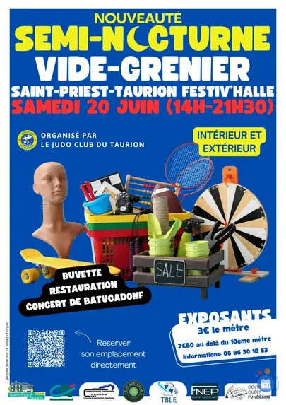 Affiche Vide-grenier Saint-Priest-Taurion samedi 20 juin 2026 (87480)