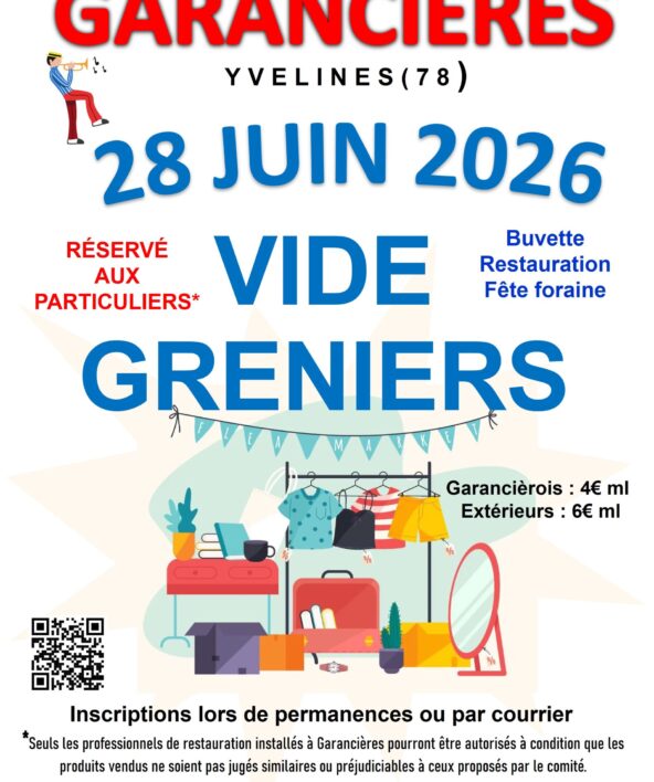 Affiche Vide-grenier Garancières dimanche 28 juin 2026 (78890)