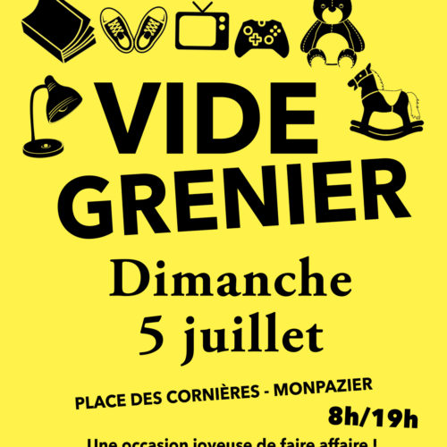 Affiche Vide-grenier Monpazier dimanche 5 juillet 2026 (24540)