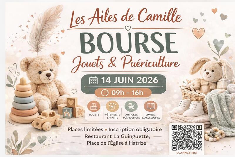Affiche Bourse jouets et puericulture Hatrize dimanche 14 juin 2026 (54800)
