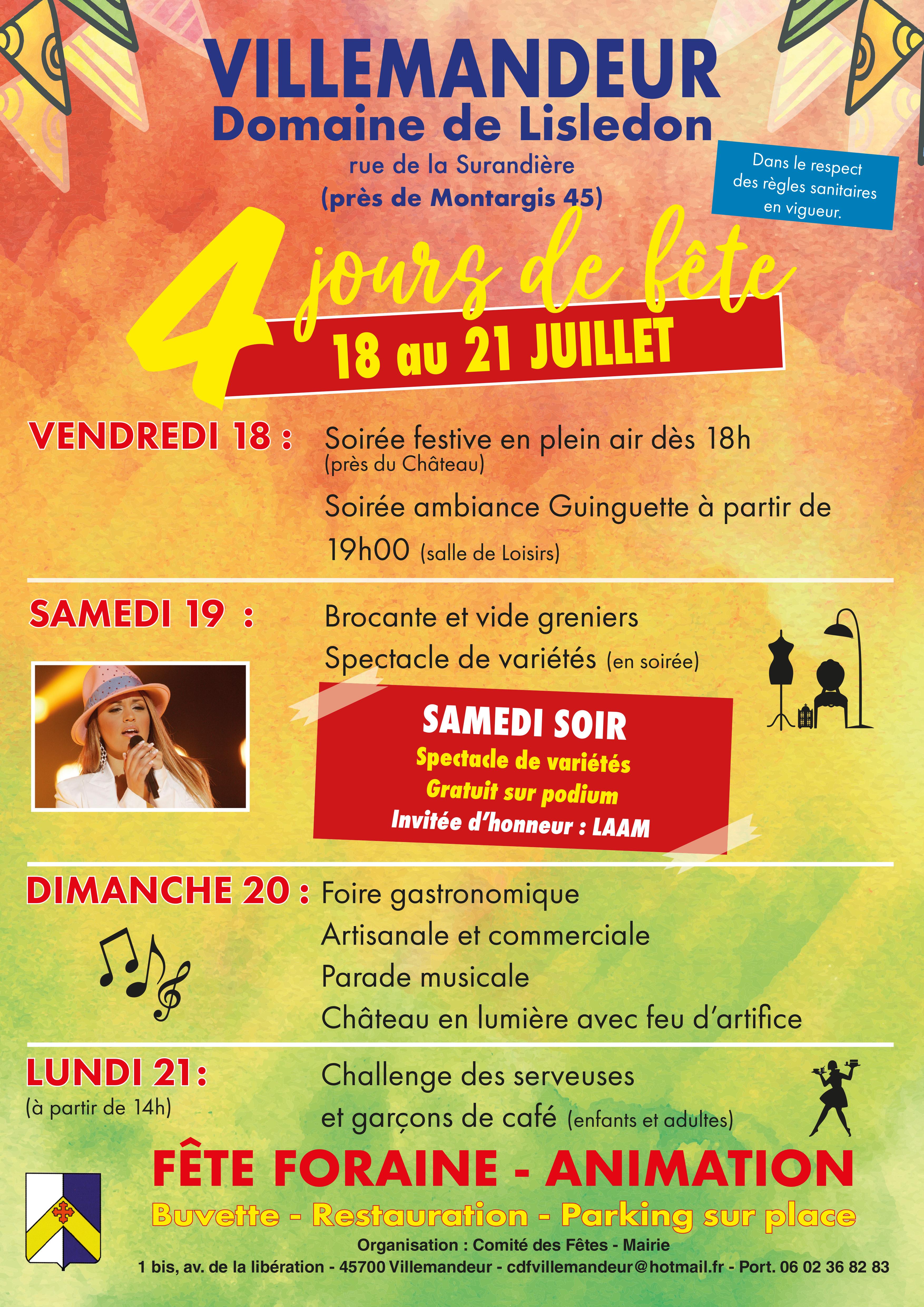 Affiche Brocante et vide-greniers Villemandeur samedi 19 juillet 2026 (45700)