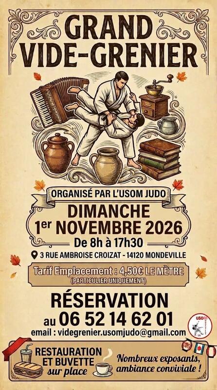 Affiche Vide-grenier de l'USOM Judo à Mondeville