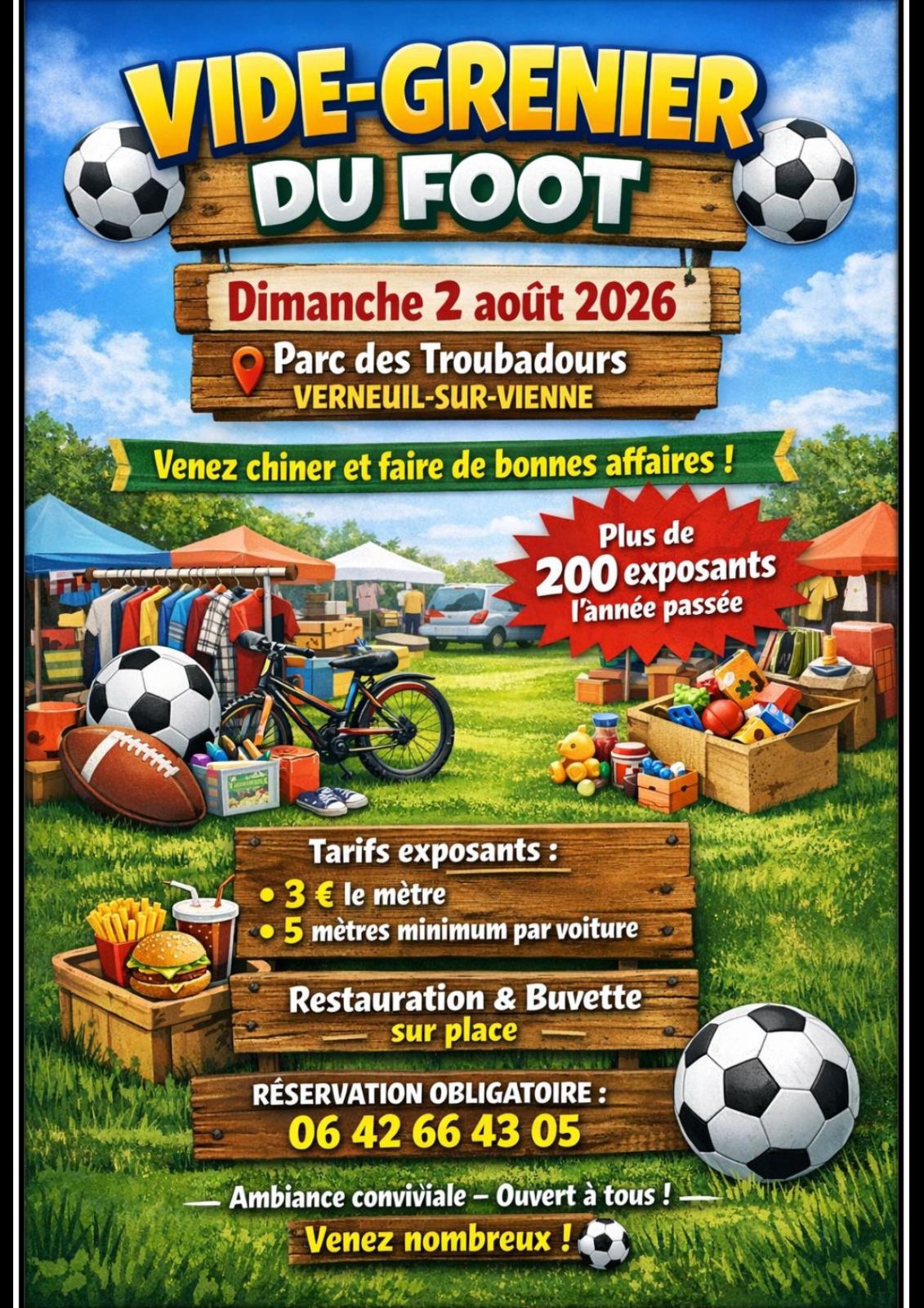 Affiche Vide-grenier Verneuil-sur-Vienne dimanche 2 août 2026 (87430)