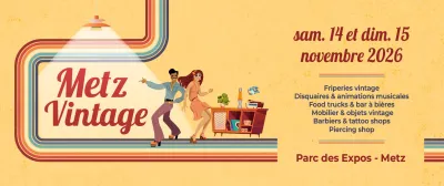 Affiche Marché aux puces vintage du parc des expositions de Metz