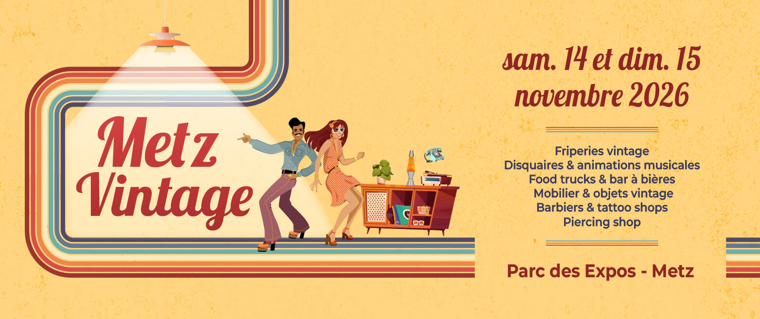 Affiche Marche aux puces vintage Metz samedi 14 et dimanche 15 novembre 2026 (57000)
