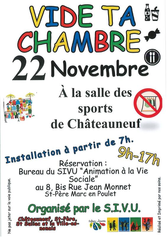 Affiche Vide ta chambre du SIVU à Châteauneuf-d'Ille-et-Vilaine
