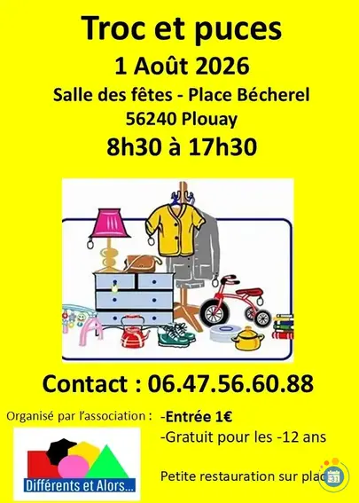 Affiche Troc et puces Plouay samedi 1 août 2026 (56240)