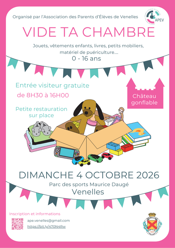 Affiche Vide ta chambre de l'APEV à Venelles
