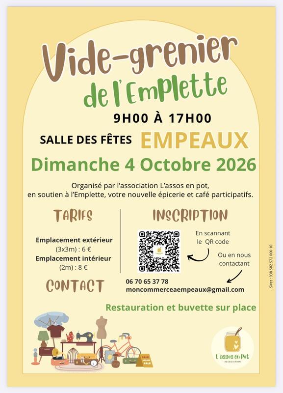 Affiche Vide-grenier de l'Emplette à Empeaux